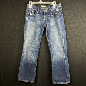 BKE Jeans Womens 28x26 (29x26) Bootcut Star Blue Denim Western Cowboy Embroider